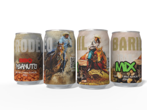 Rodéo Baril branded snack cans