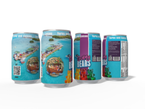 Turks and Caicos branded canned snacks